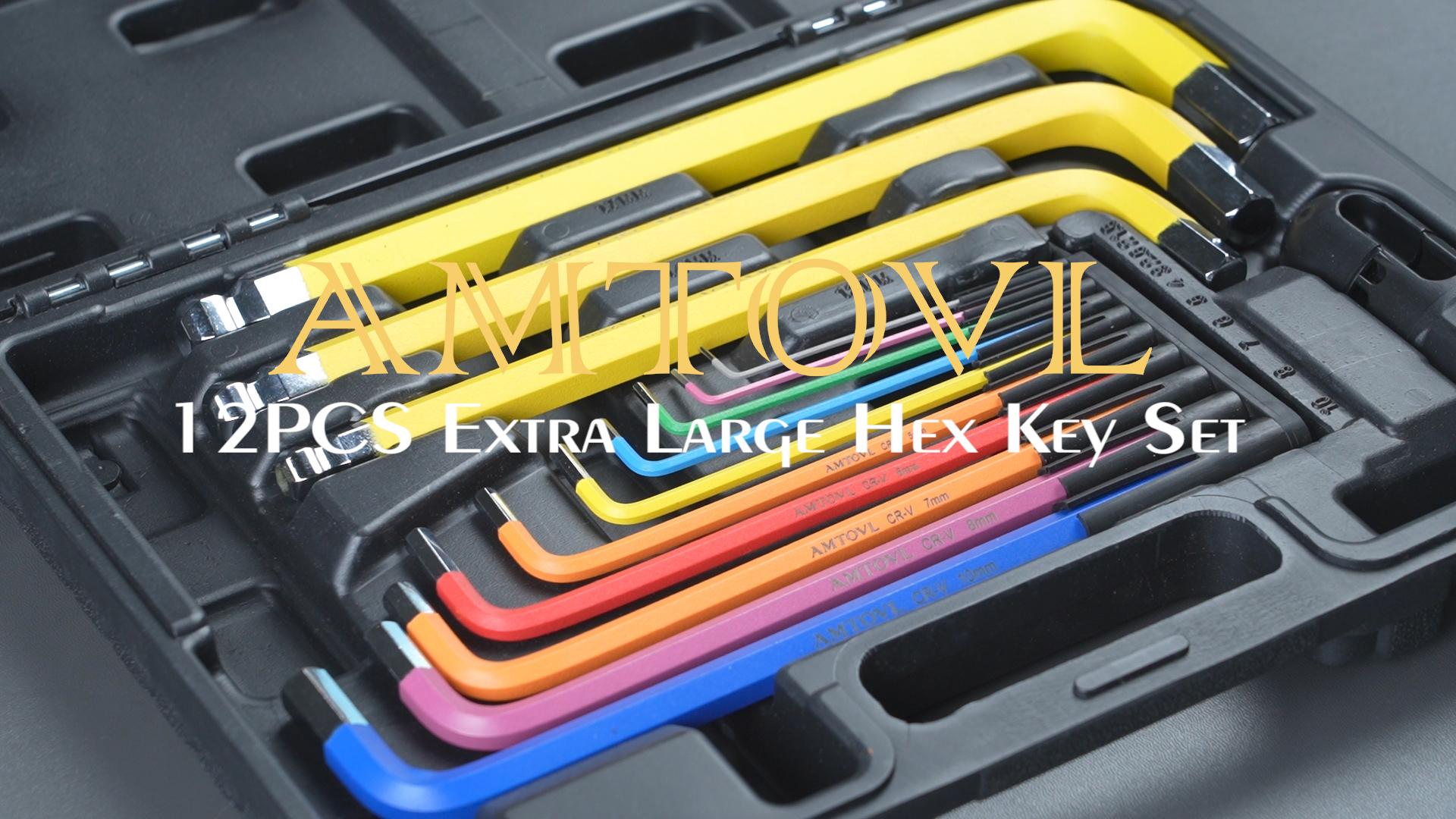AMTOVL 12PCS Metric Allen Key Set, Extra Large Hex Key Set 1.5